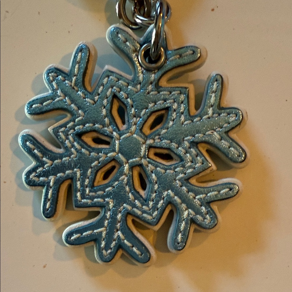 Coach Blue Snowflake Keychain - Picture 3 of 6